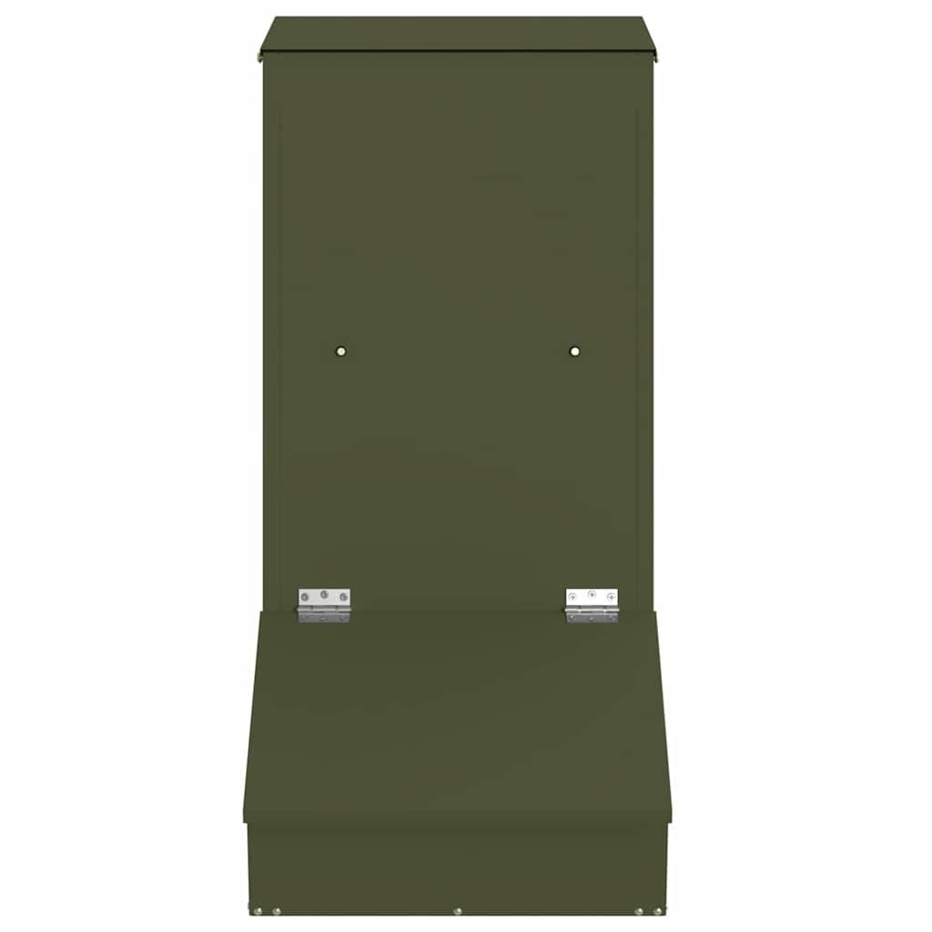 vidaXL Schweinfutterspender Olive Grün 55 x 38 x 76 cm