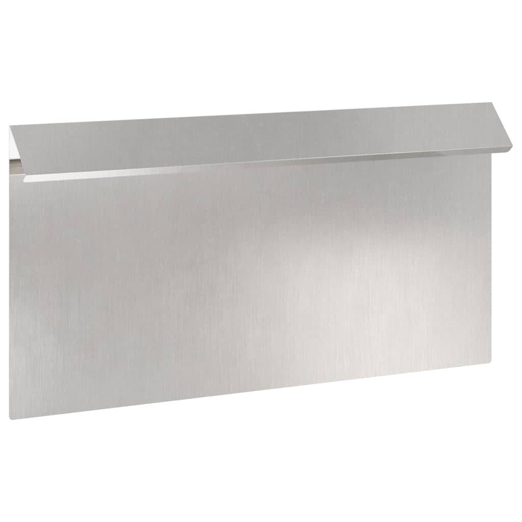 vidaXL Schneckenzaun Silber 50 x 3,5 x 25 cm Edelstahl