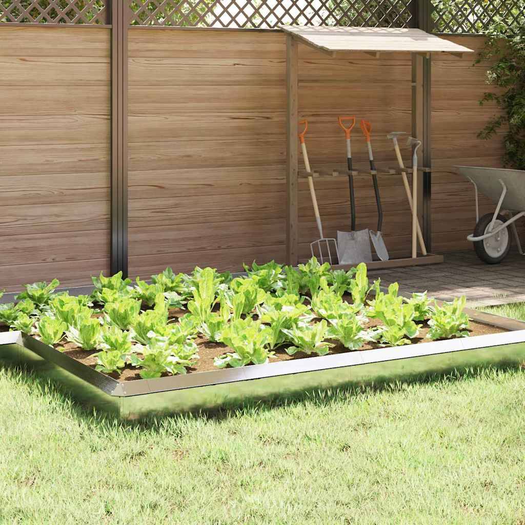 vidaXL Schneckenzaun Silber 50 x 3,5 x 25 cm Edelstahl