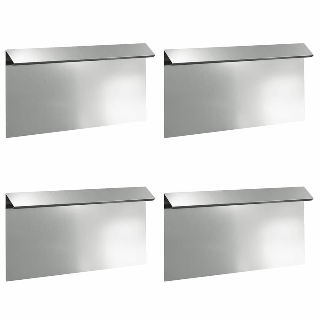 vidaXL Schneckenzaun 4 pcs Silber 50 x 3,5 x 25 cm Verzinkter Stahl