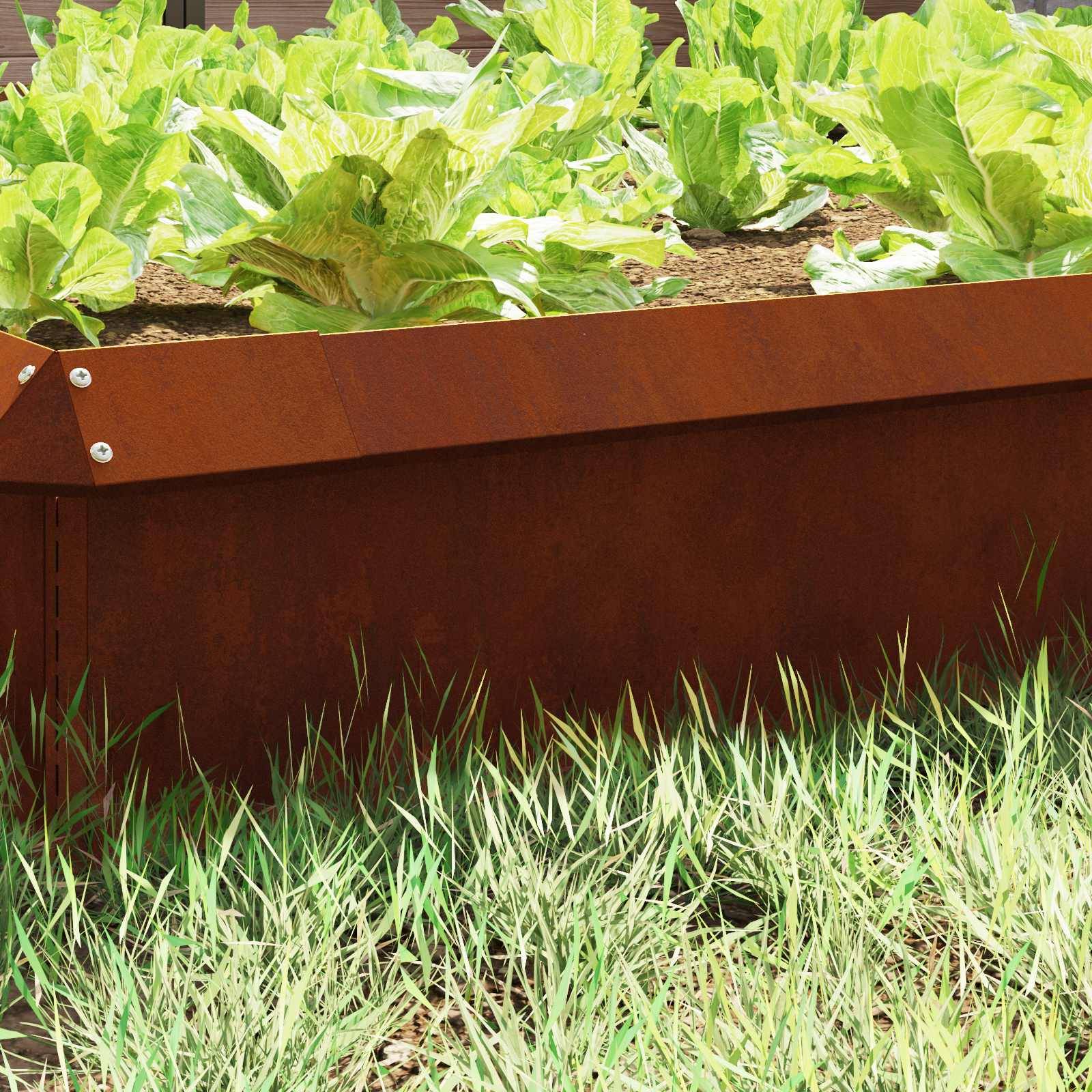 vidaXL Schneckenzaun Rostig 50 x 3,5 x 25 cm Wetterfeststahl