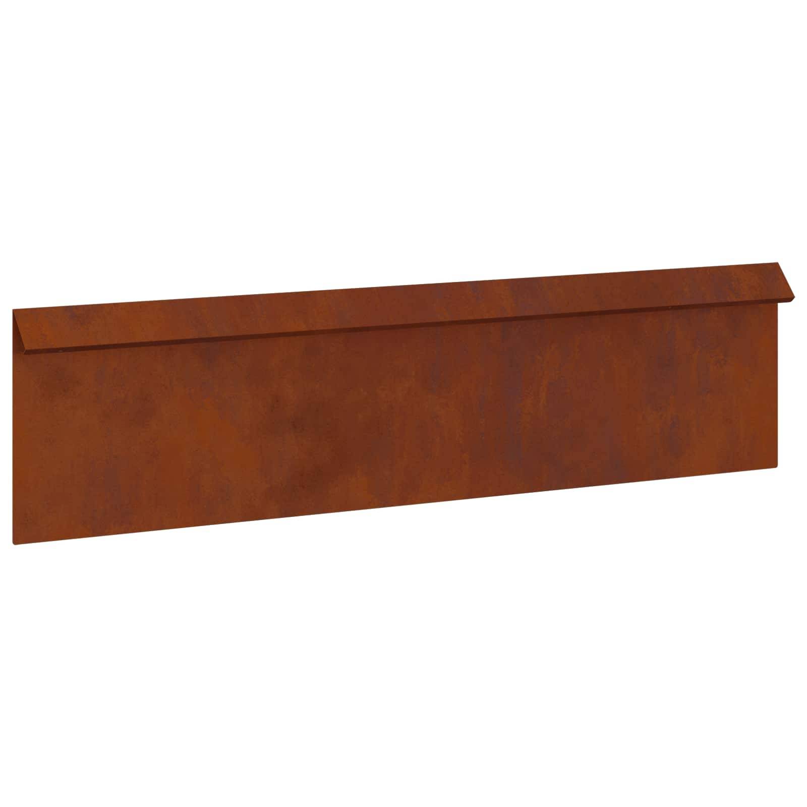 vidaXL Schneckenzaun 4 pcs Rostig 100 x 3,5 x 25 cm Wetterfeststahl
