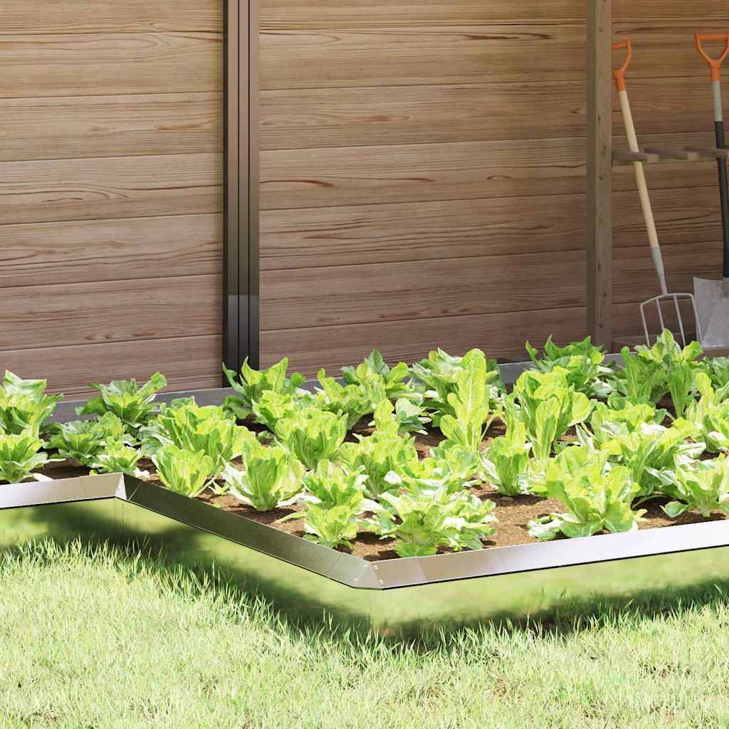 vidaXL Schneckenzaun Silber 13,5 x 13,5 x 25 cm Edelstahl