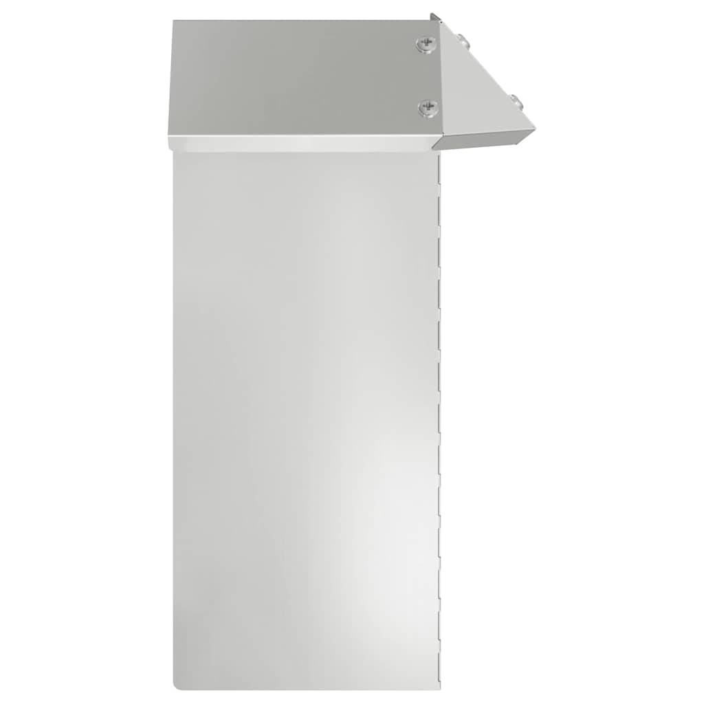 vidaXL Schneckenzaun Silber 13,5 x 13,5 x 25 cm Verzinkter Stahl