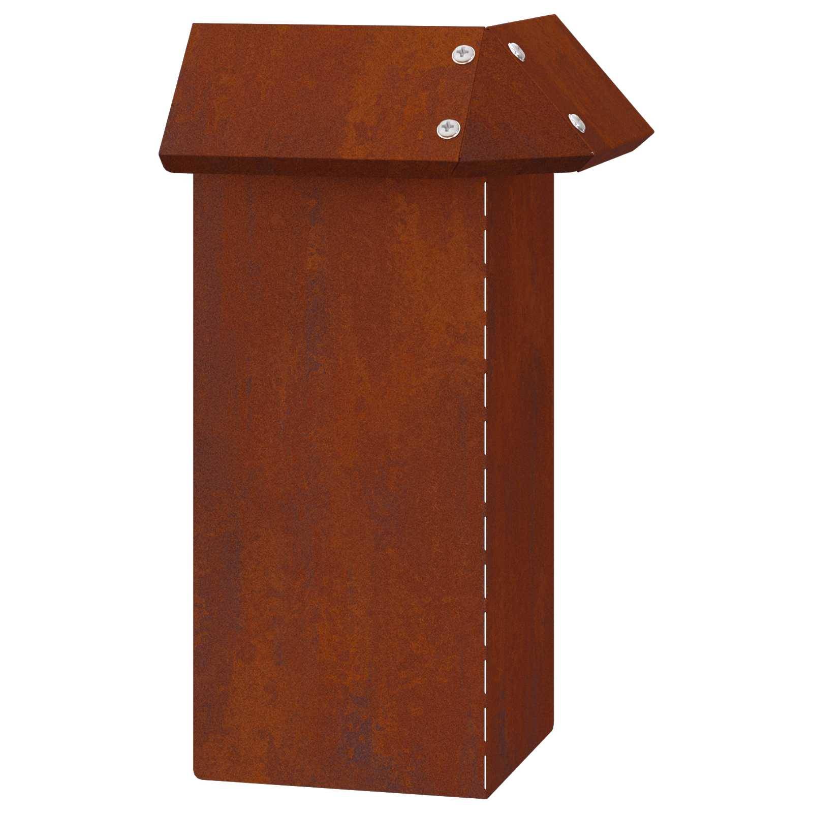 vidaXL Schneckenzaun Rostig 13,5 x 13,5 x 25 cm Wetterfeststahl
