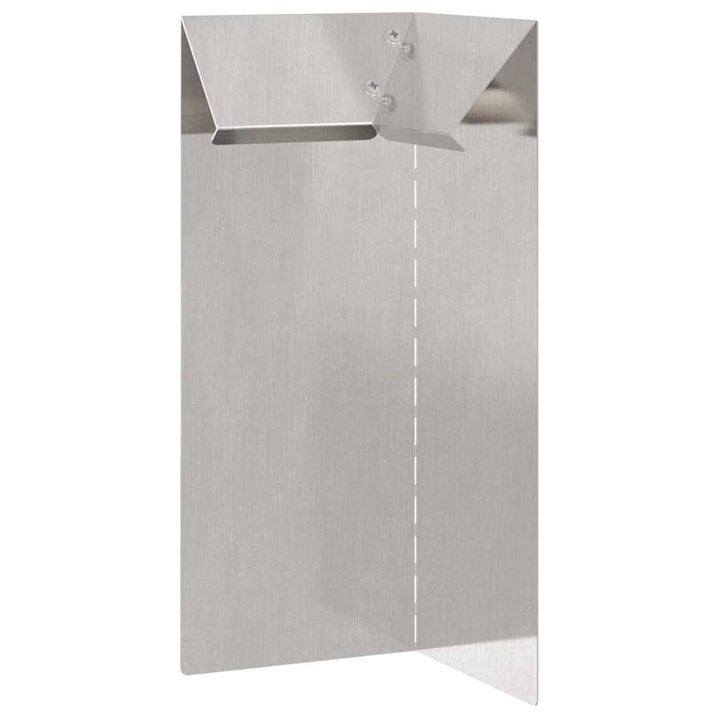 vidaXL Schneckenzaun Silber 10 x 10 x 25 cm Edelstahl
