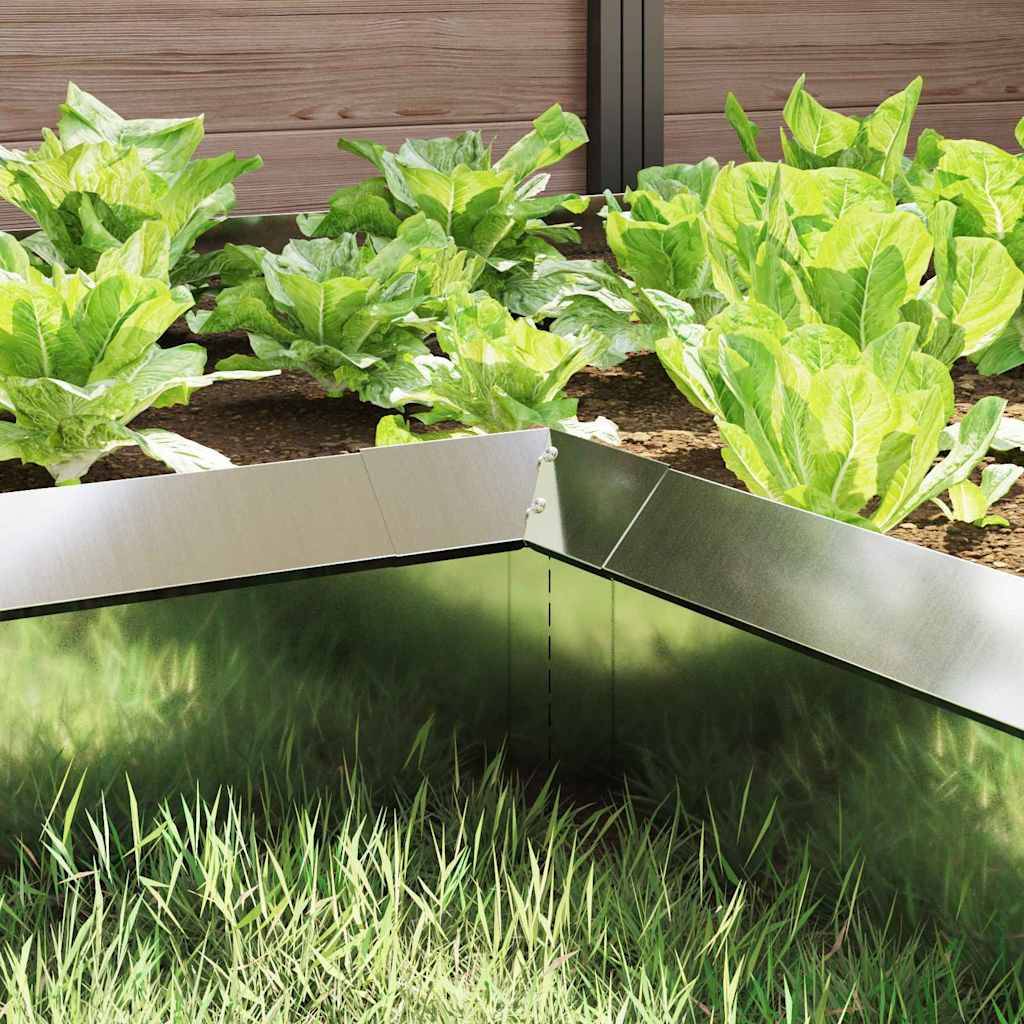 vidaXL Schneckenzaun Silber 10 x 10 x 25 cm Verzinkter Stahl