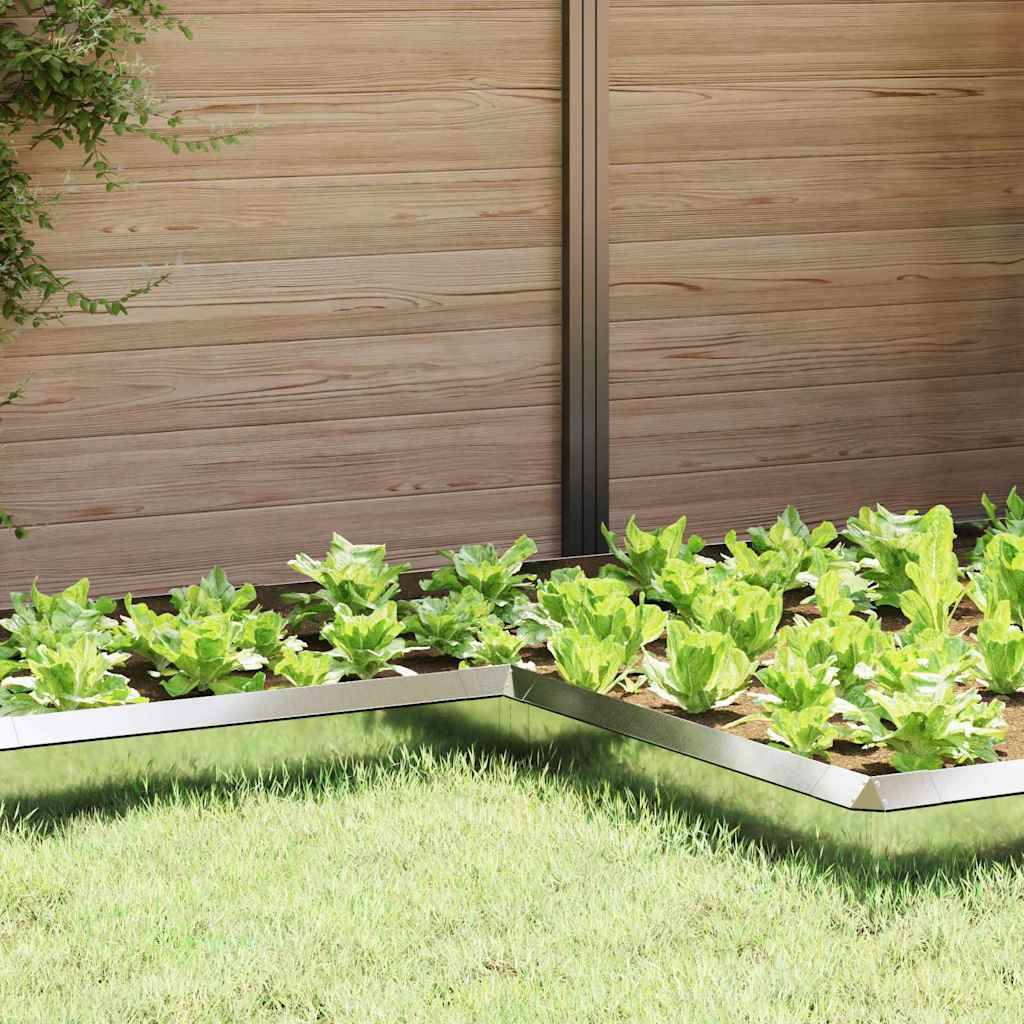 vidaXL Schneckenzaun Silber 10 x 10 x 25 cm Verzinkter Stahl