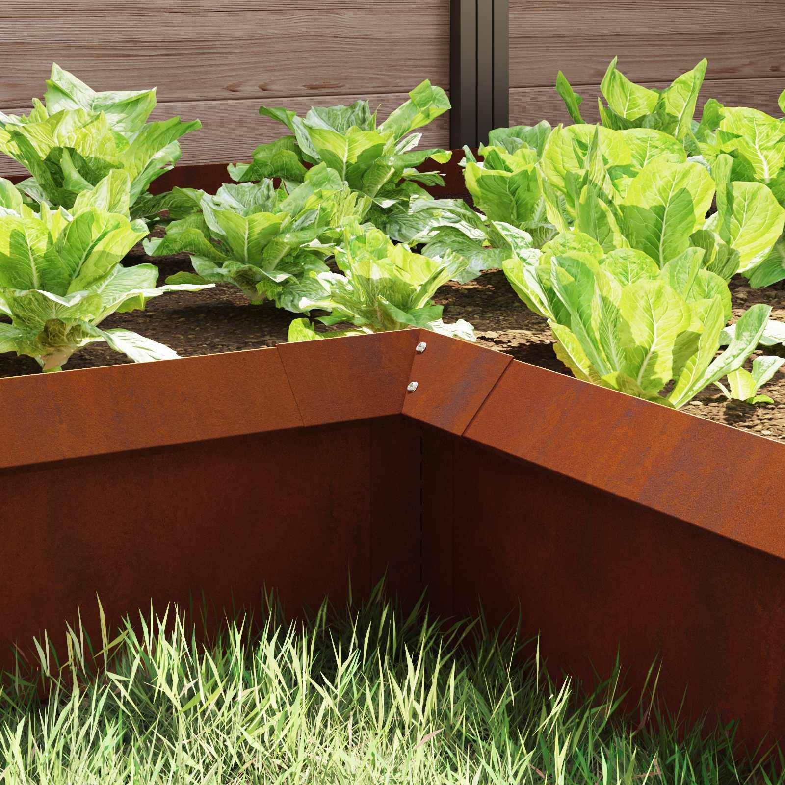 vidaXL Schneckenzaun Rostig 10 x 10 x 25 cm Wetterfeststahl