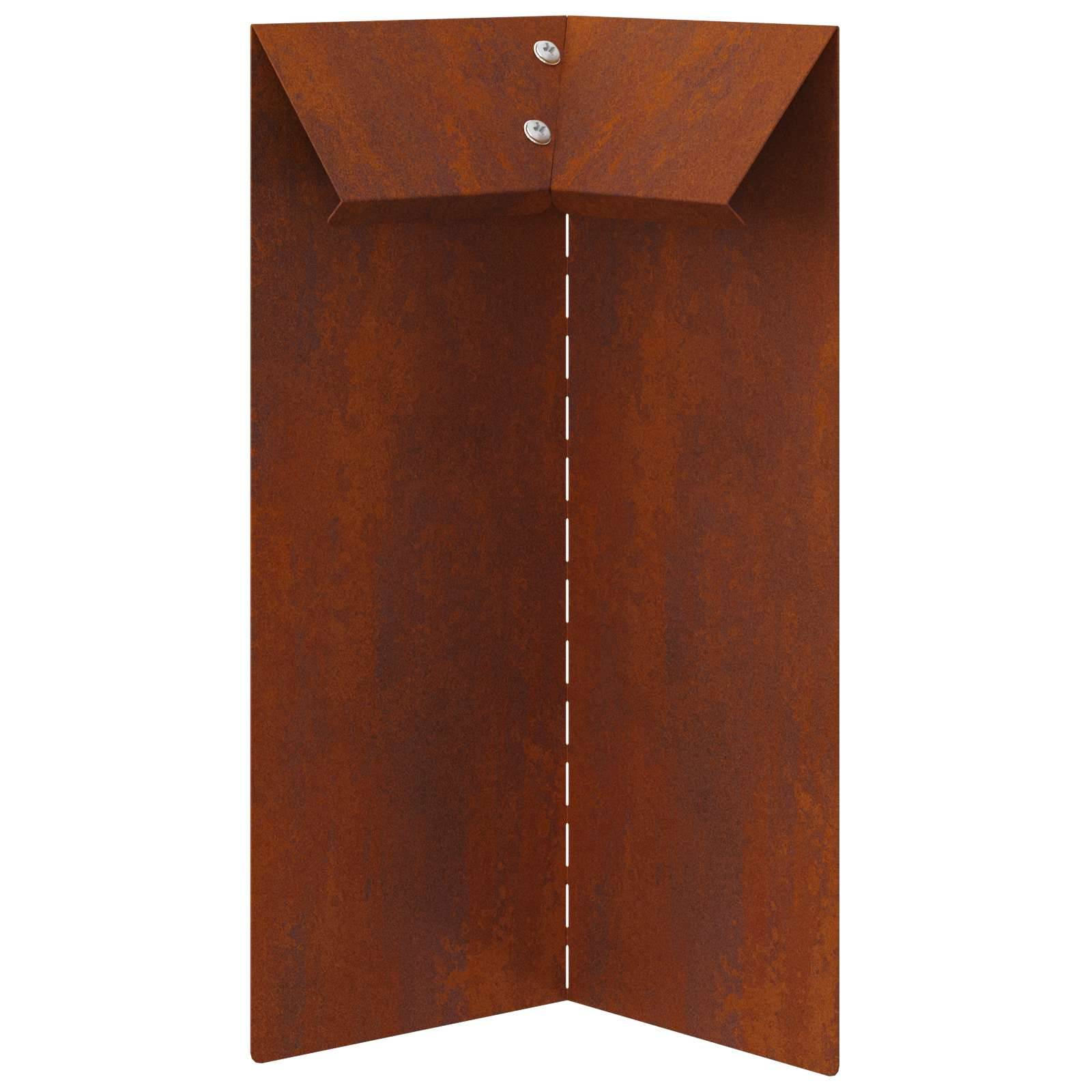 vidaXL Schneckenzaun Rostig 10 x 10 x 25 cm Wetterfeststahl