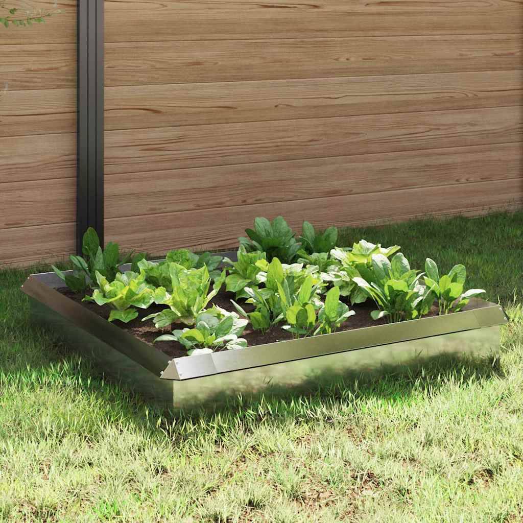 vidaXL Schneckenzauns 8 pcs Silber Edelstahl