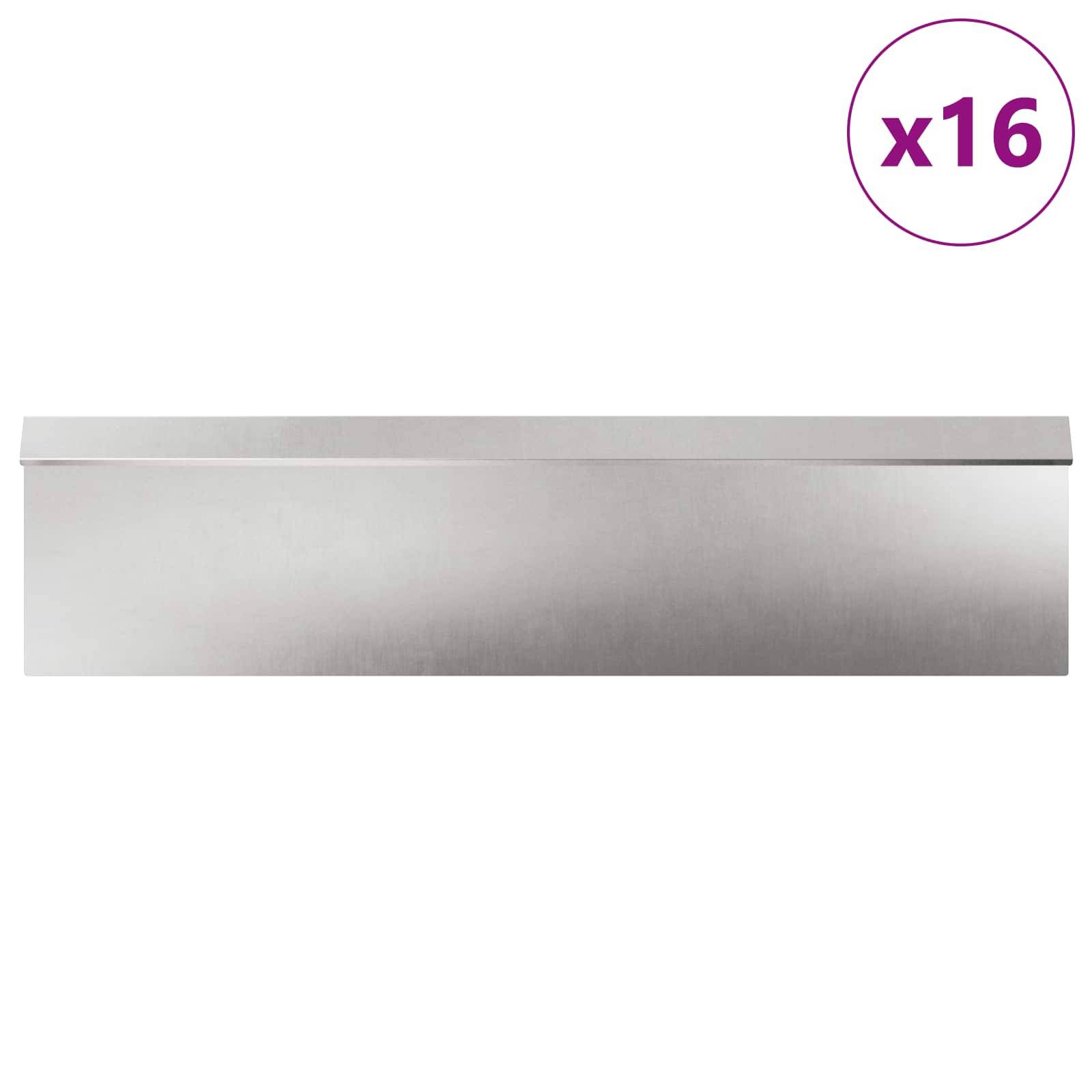 vidaXL Schneckenzauns 20 pcs Silber Edelstahl