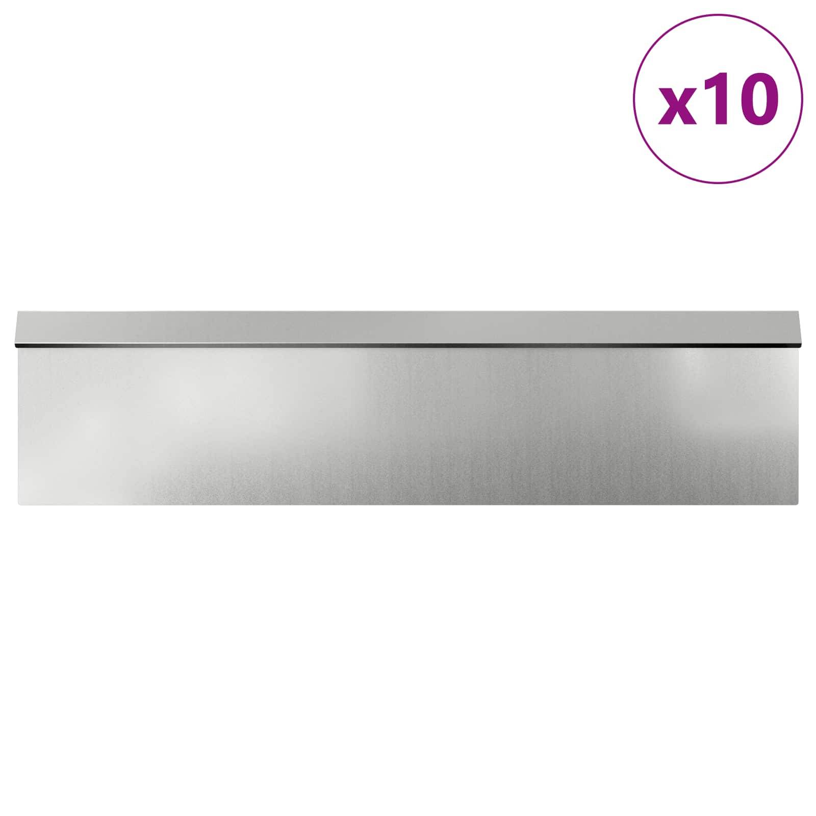 vidaXL Schneckenzauns 16 pcs Silber Verzinkter Stahl