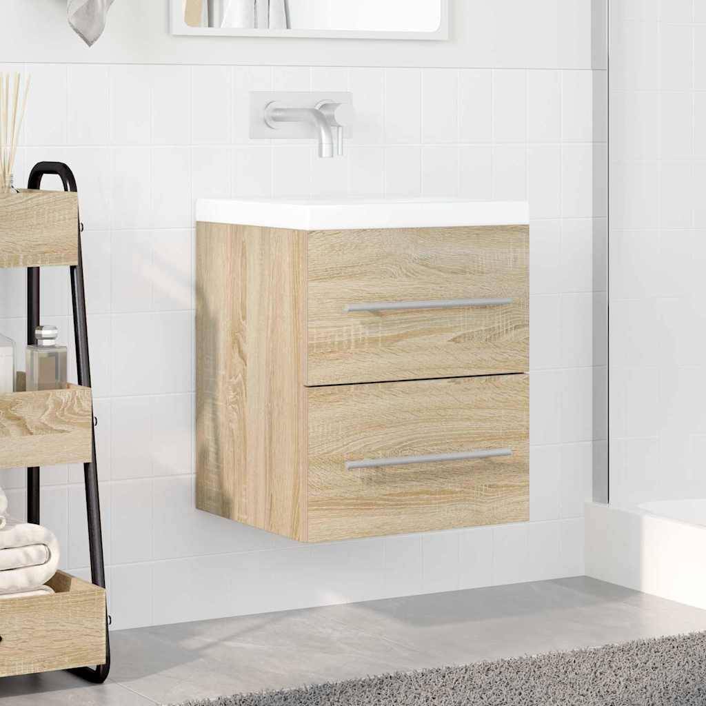 vidaXL Waschbeckenunterschrank Sonoma-Eiche 38,5 x 41 x 48 cm