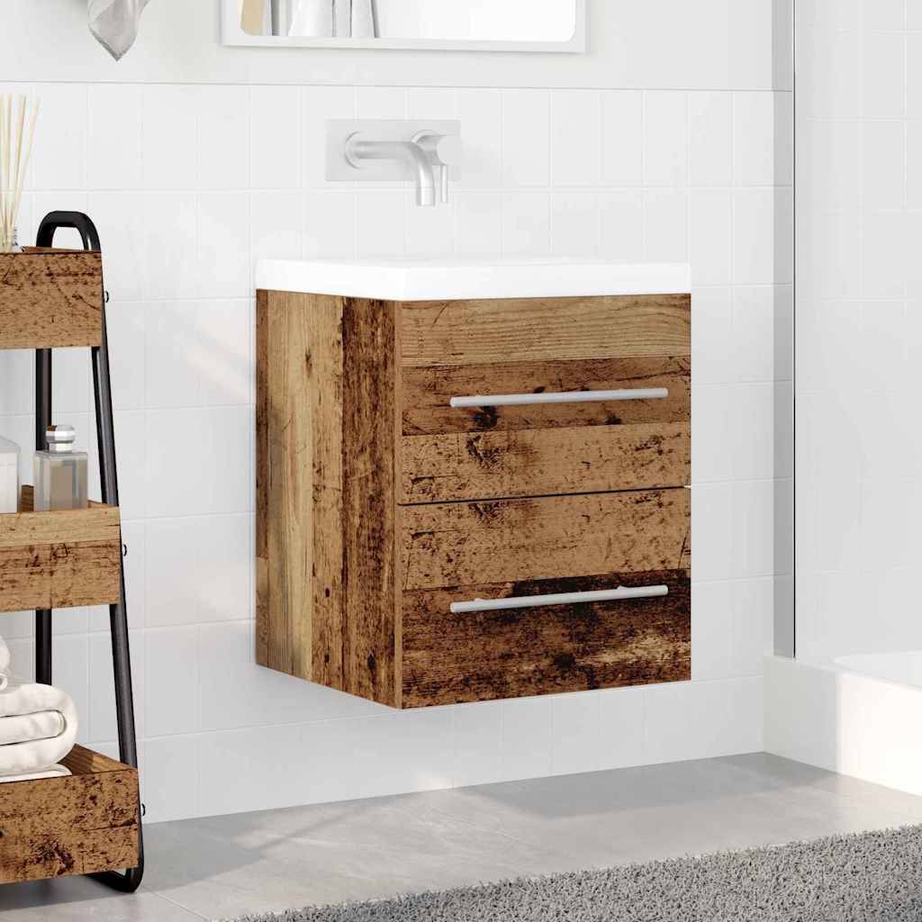 vidaXL Waschbeckenunterschrank Altholz 38,5 x 41 x 48 cm Holzwerkstoff