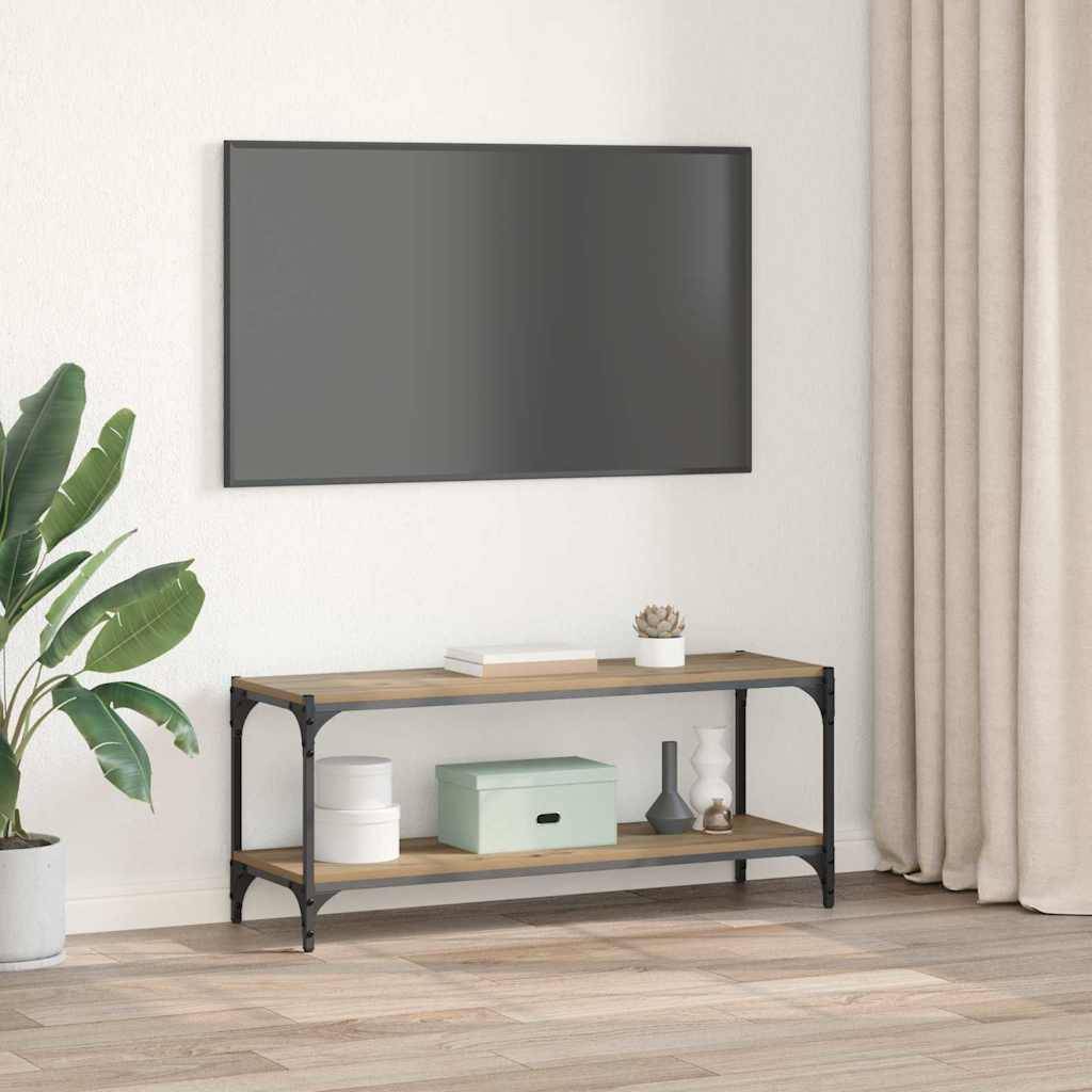 vidaXL TV-Schränk Artisan-Eiche 100x33x41cm Verbundholz und Eisen