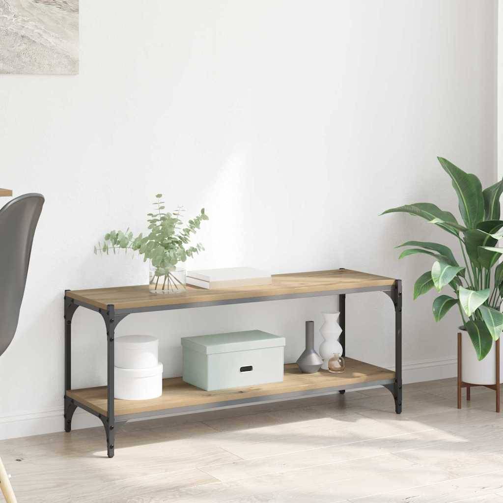 vidaXL TV-Schränk Artisan-Eiche 100x33x41cm Verbundholz und Eisen