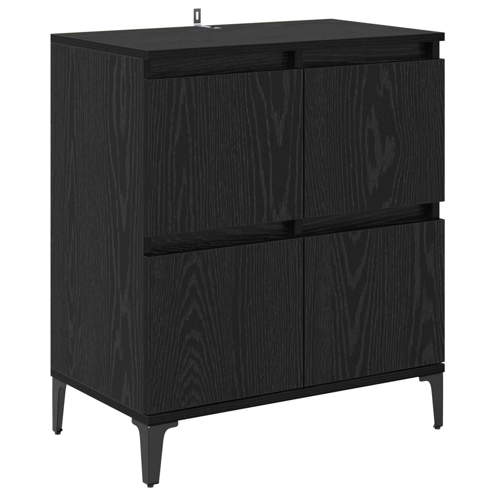 vidaXL Sideboard Schwarz Eichen-Optik 60 x 35 x 70 cm