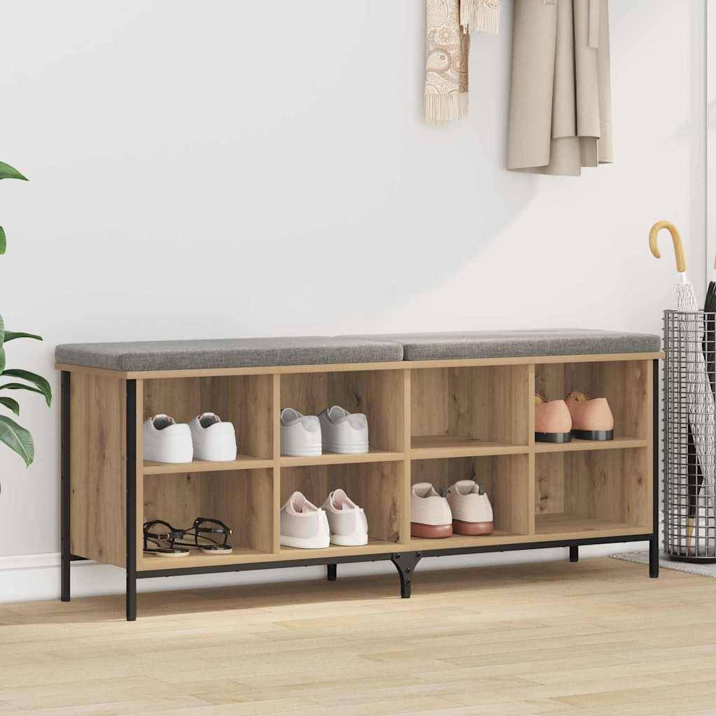 vidaXL Schuhschrank mit Regal Artisan-Eiche 131 x 35 x 50 cm