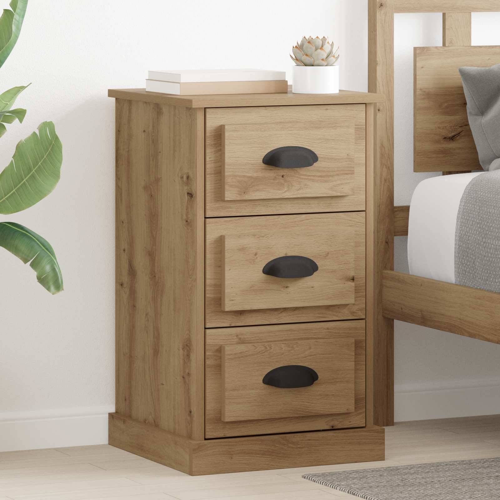 vidaXL Nachttisch Artisan-Eiche 39 x 39 x 67,5 cm Holzwerkstoff