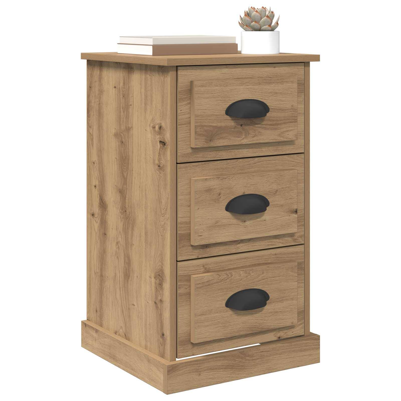 vidaXL Nachttisch Artisan-Eiche 39 x 39 x 67,5 cm Holzwerkstoff