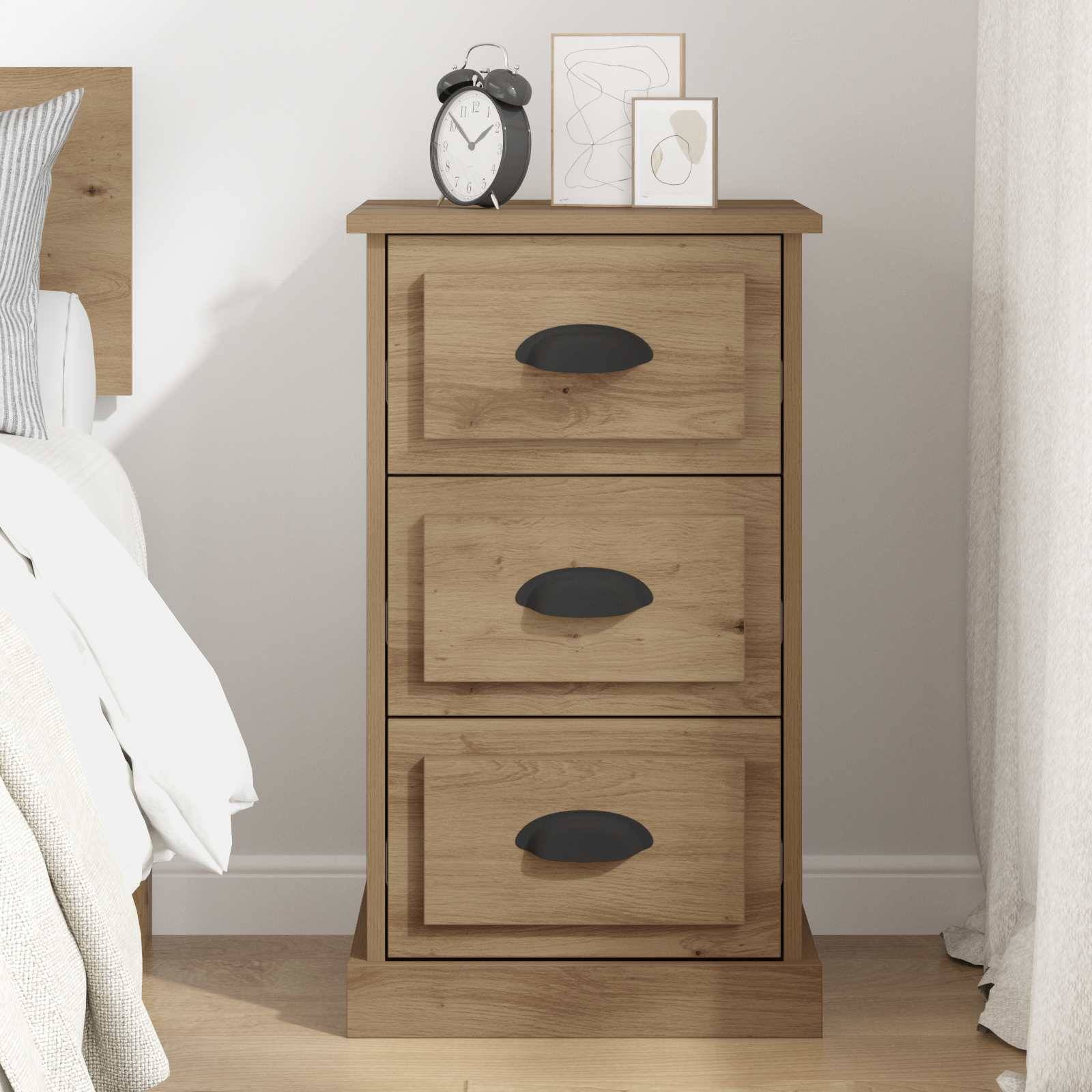 vidaXL Nachttisch Artisan-Eiche 39 x 39 x 67,5 cm Holzwerkstoff