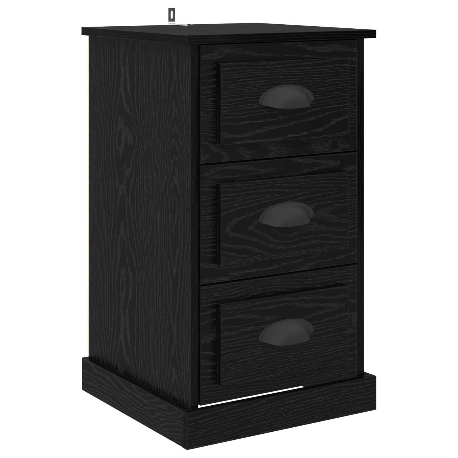 vidaXL Nachttisch Schwarz Eichen-Optik 39 x 39 x 67,5 cm Holzwerkstoff