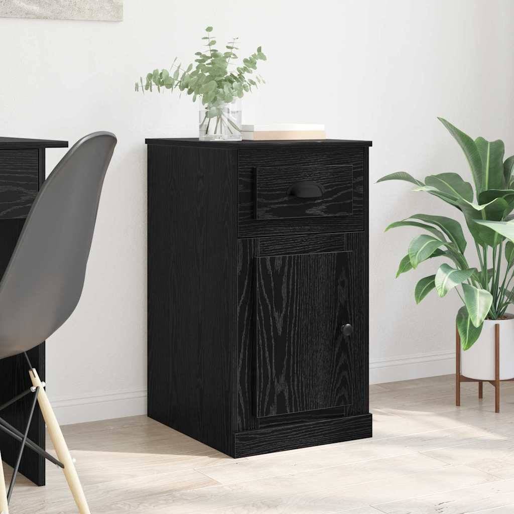vidaXL Seitenschrank Schwarz Eichen-Optik 40 x 50 x 75 cm