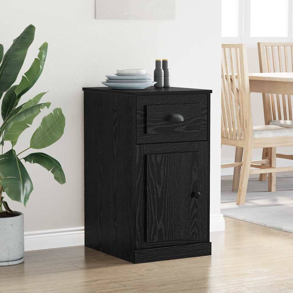 vidaXL Seitenschrank Schwarz Eichen-Optik 40 x 50 x 75 cm