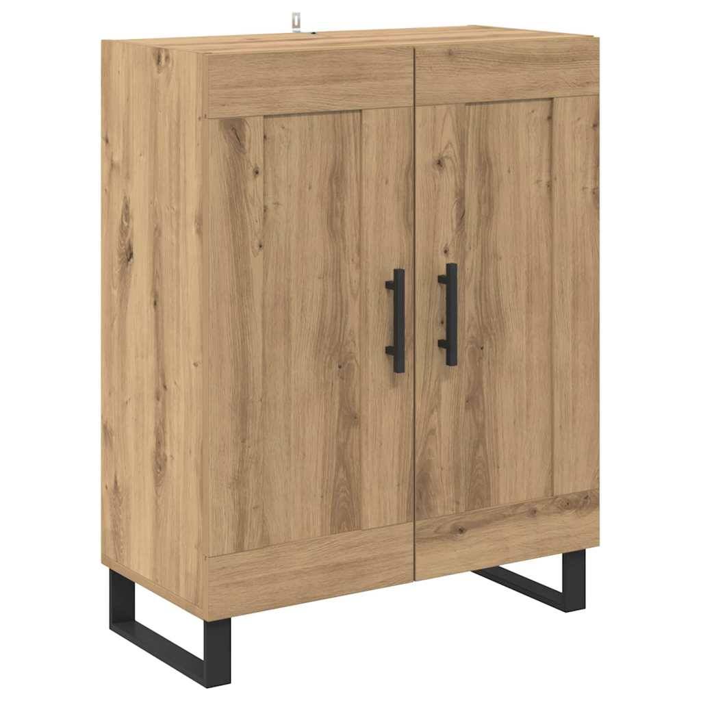 vidaXL Sideboard Artisan-Eiche 69,5 x 34 x 90 cm Verbundholz und Eisen