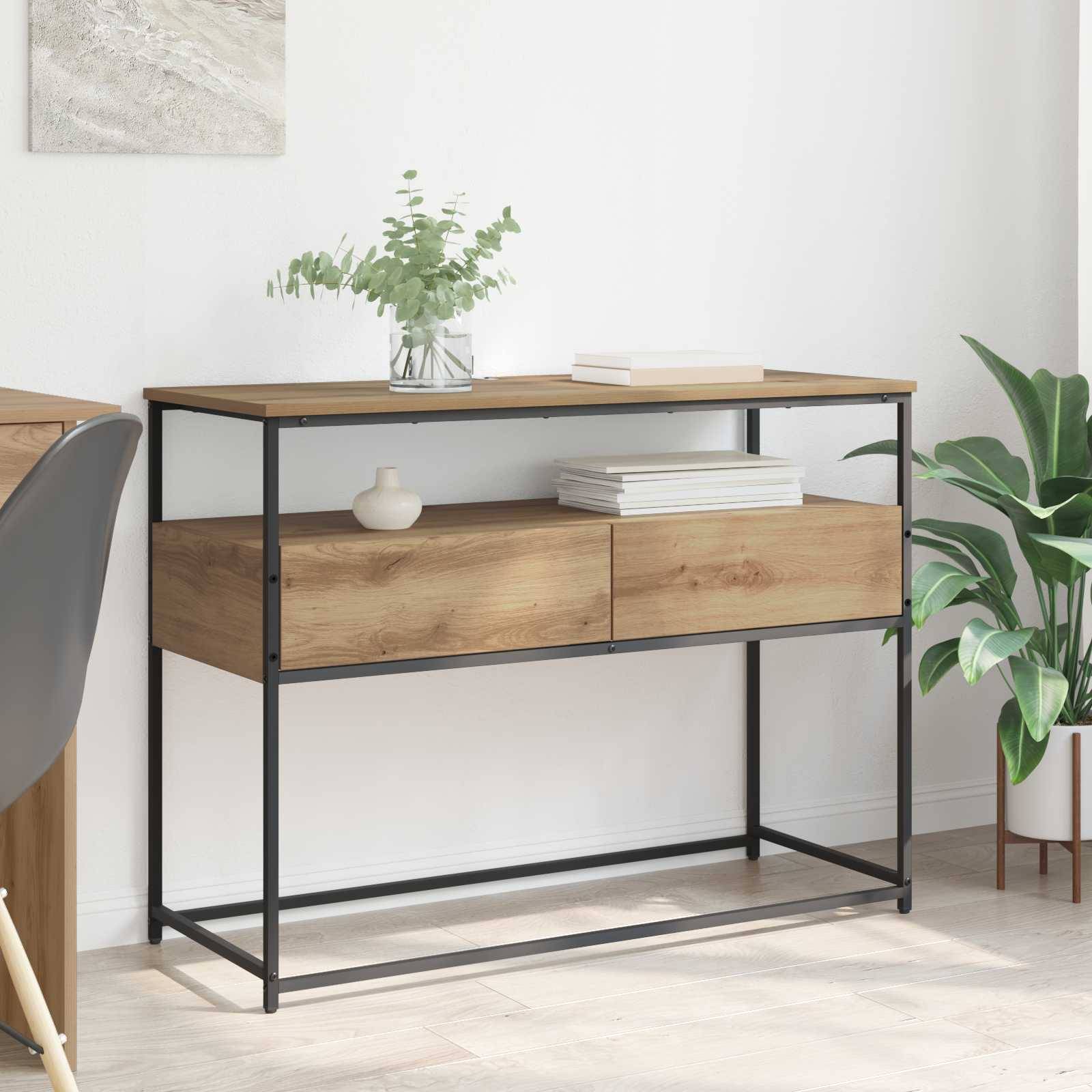 vidaXL Konsolentisch Artisan-Eiche 100 x 40 x 75 cm Holzwerkstoff