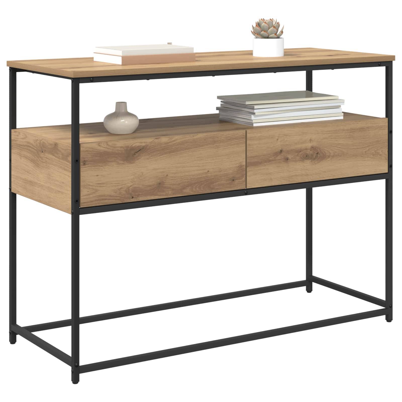 vidaXL Konsolentisch Artisan-Eiche 100 x 40 x 75 cm Holzwerkstoff