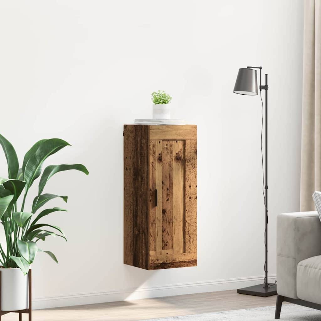vidaXL Wandschrank Altholz 34,5 x 34 x 90 cm Holzwerkstoff