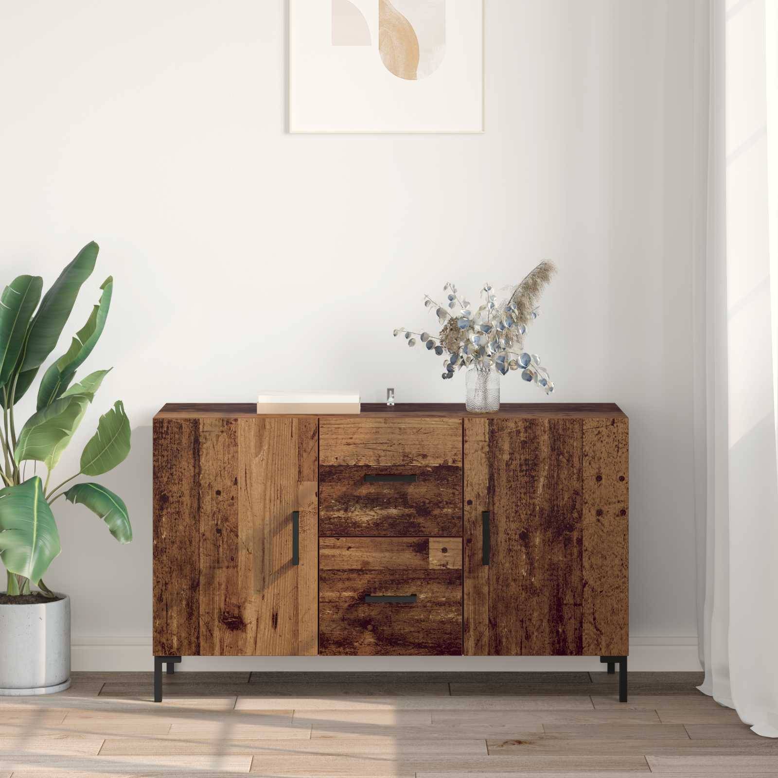 vidaXL Sideboard mit Schubladen Altholz 100 x 36 x 60 cm Holzwerkstoff