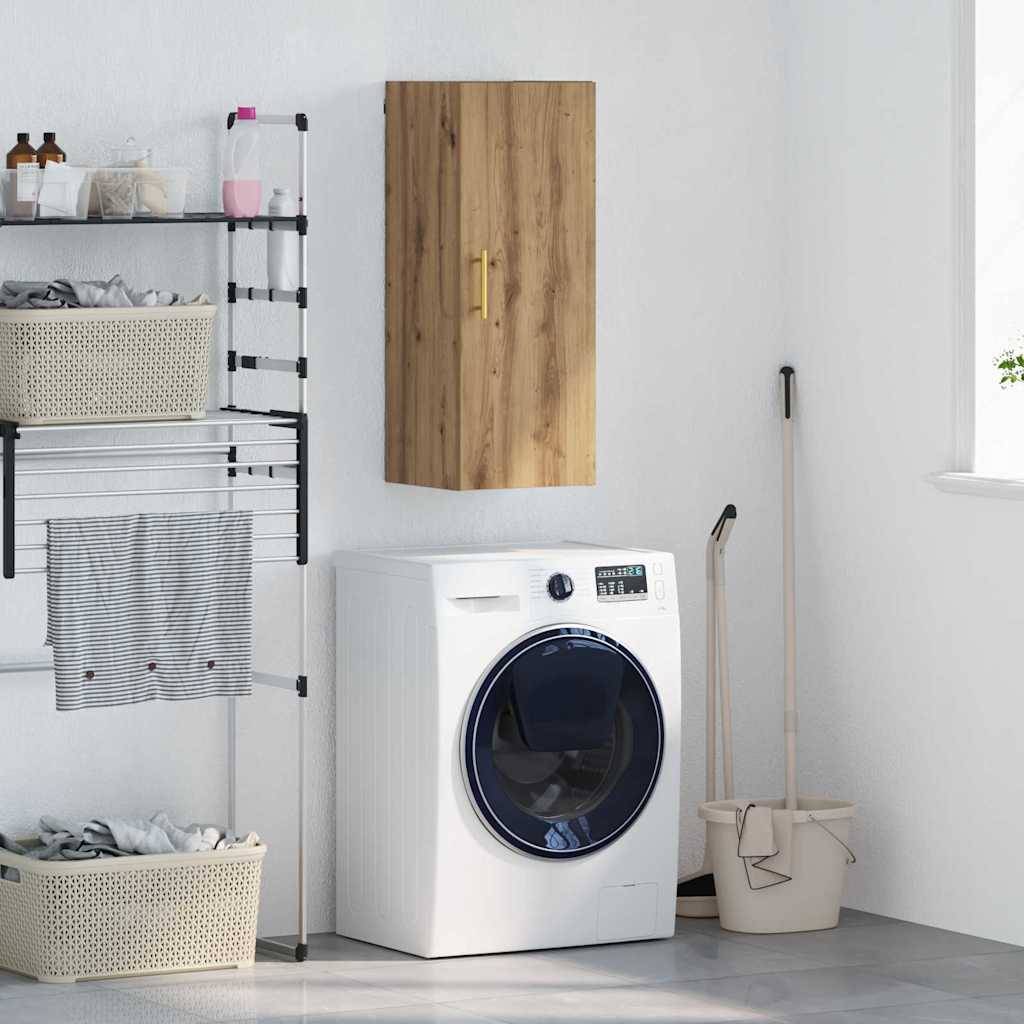vidaXL Wandschrank Artisan-Eiche 34,5 x 34 x 90 cm Holzwerkstoff