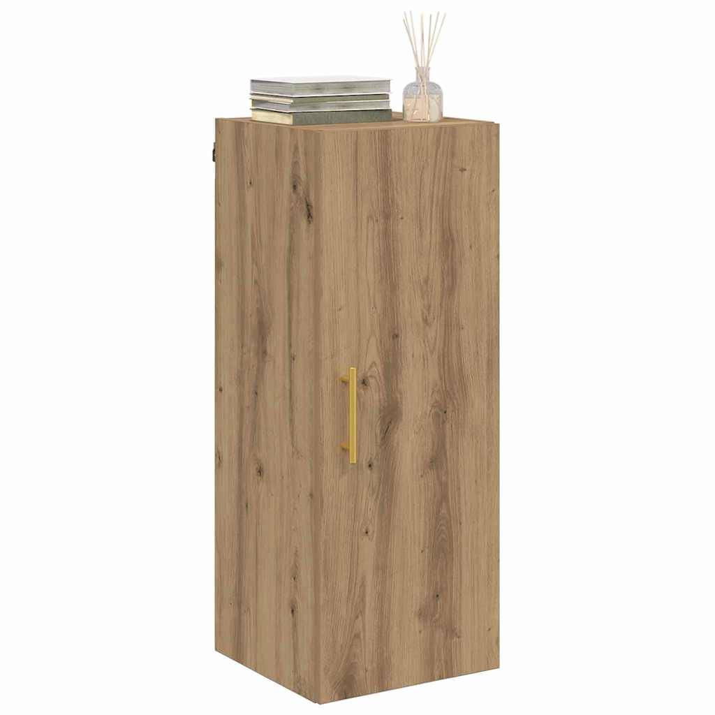vidaXL Wandschrank Artisan-Eiche 34,5 x 34 x 90 cm Holzwerkstoff
