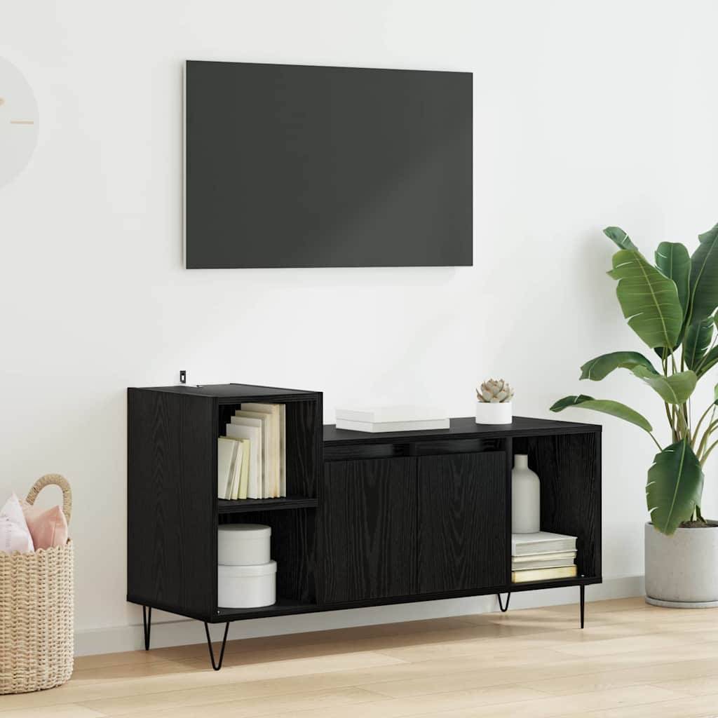 vidaXL TV-Schränk Schwarz Eichen-Optik 100 x 35 x 55 cm Holzwerkstoff