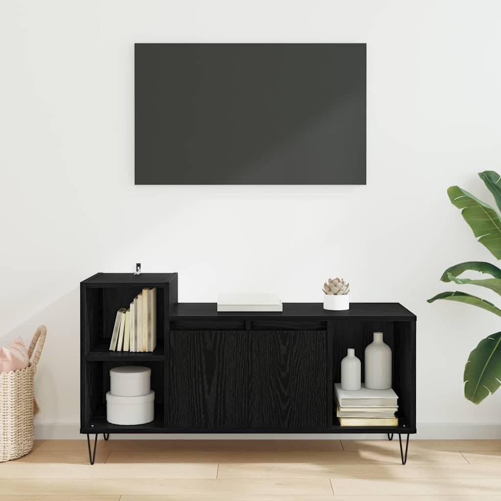 vidaXL TV-Schränk Schwarz Eichen-Optik 100 x 35 x 55 cm Holzwerkstoff