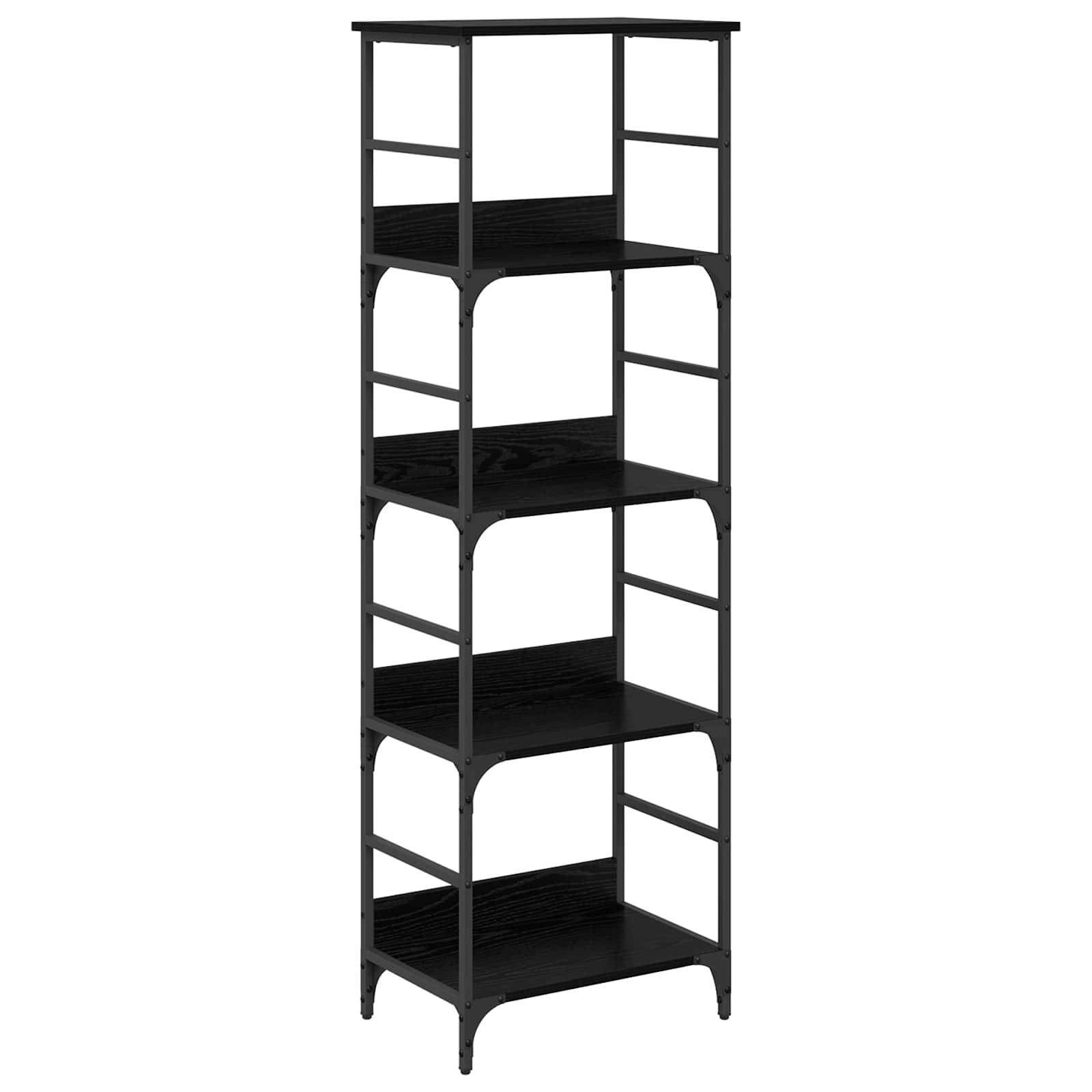 vidaXL Bücherregal Schwarz Eichen-Optik 50 x 33 x 153 cm Holzwerkstoff