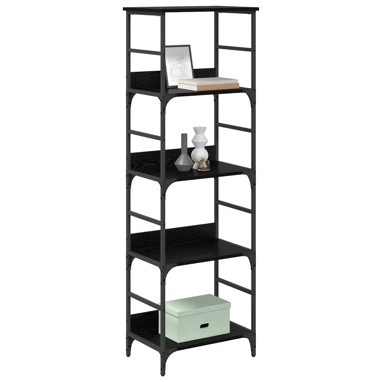 vidaXL Bücherregal Schwarz Eichen-Optik 50 x 33 x 153 cm Holzwerkstoff