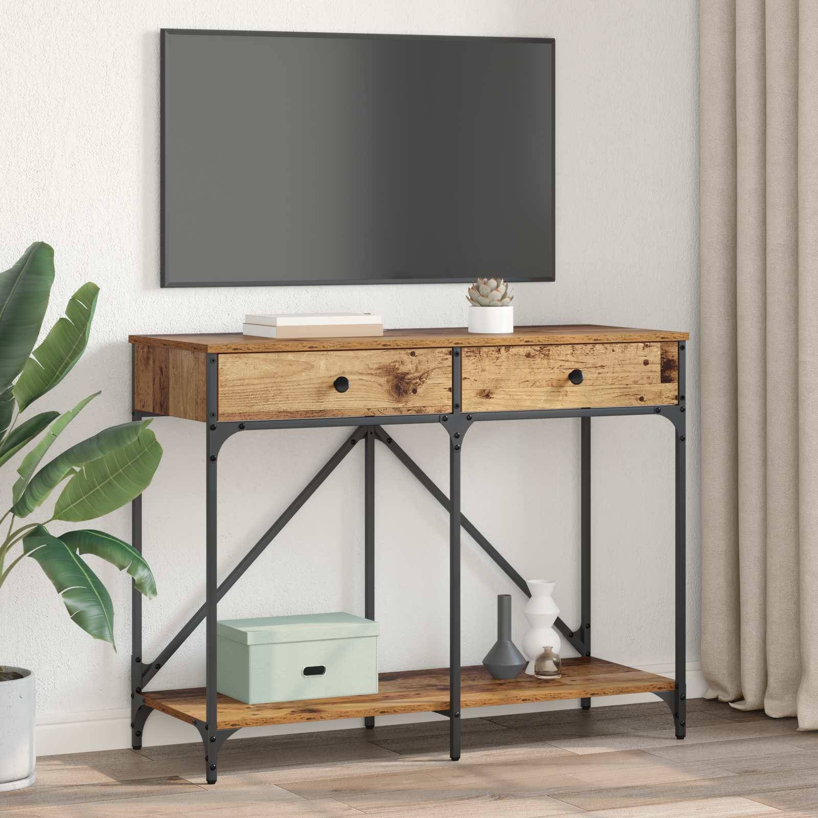vidaXL Konsolentisch Altholz 100 x 39 x 78,5 cm Holzwerkstoff