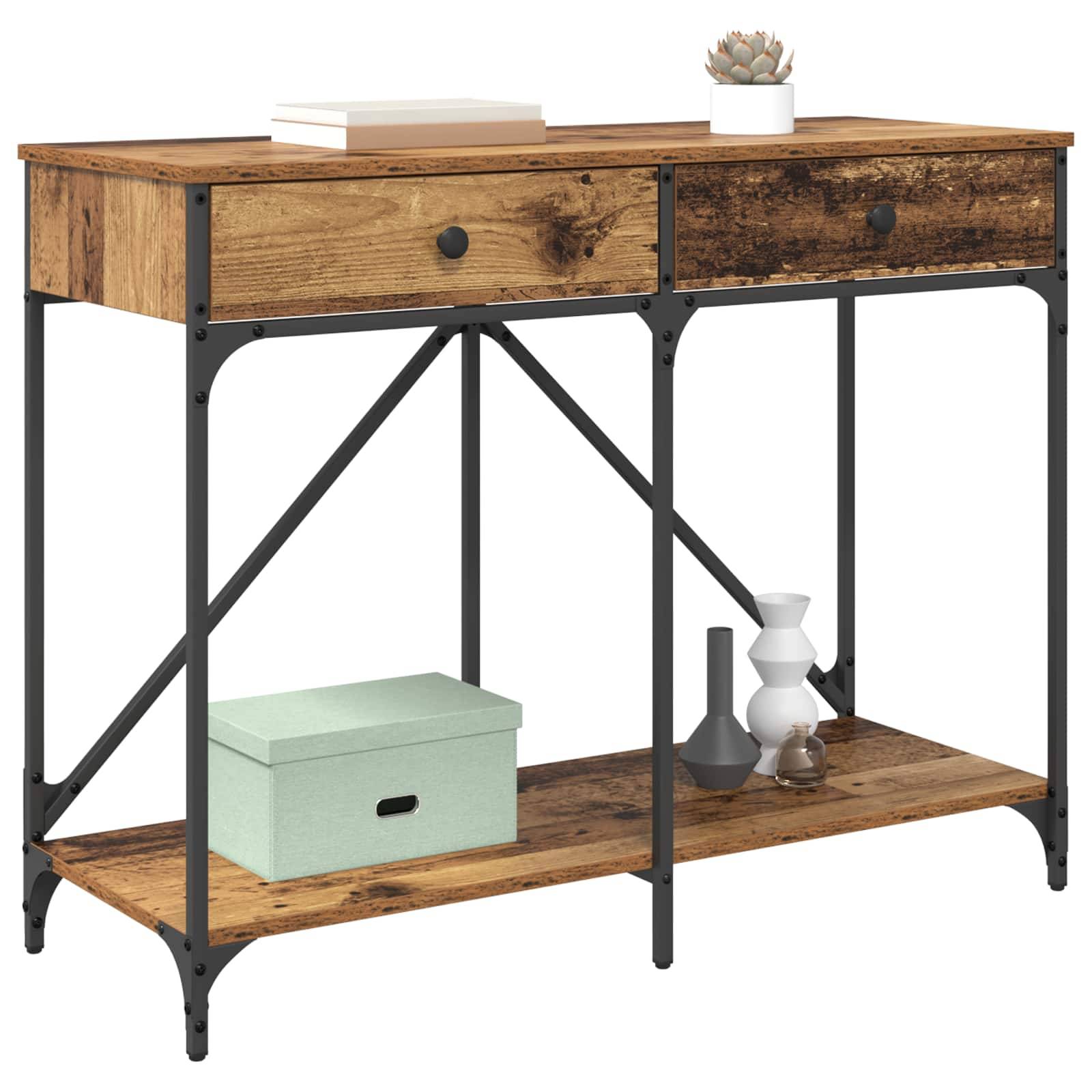 vidaXL Konsolentisch Altholz 100 x 39 x 78,5 cm Holzwerkstoff