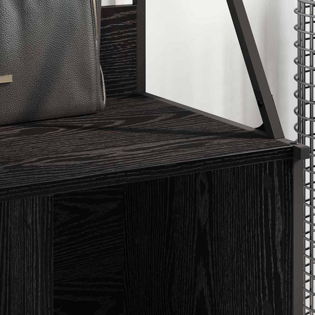 vidaXL Kleiderständer mit Regal Schwarz Eichen-Optik 100 x 41 x 184 cm