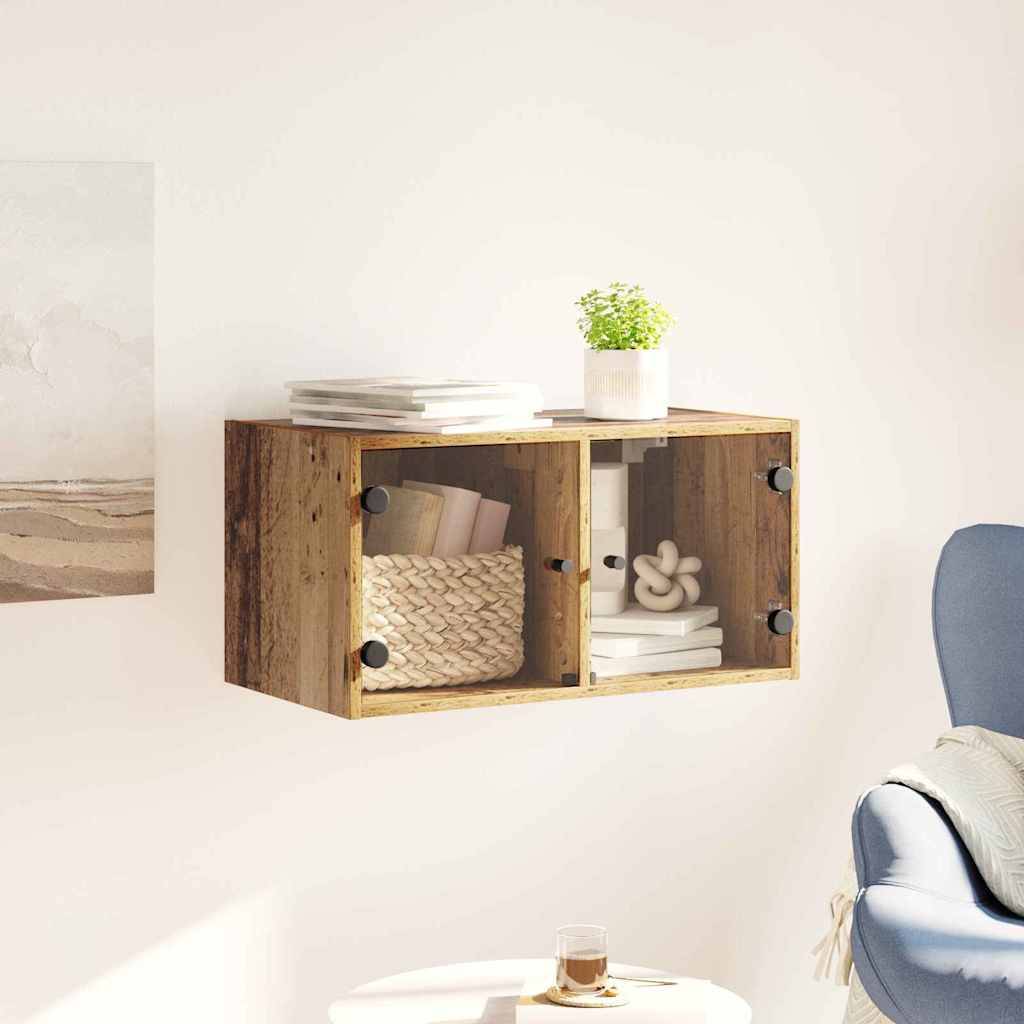 vidaXL Wandschrank Wandmontiert Altholz 68 x 37 x 35 cm Holzwerkstoff