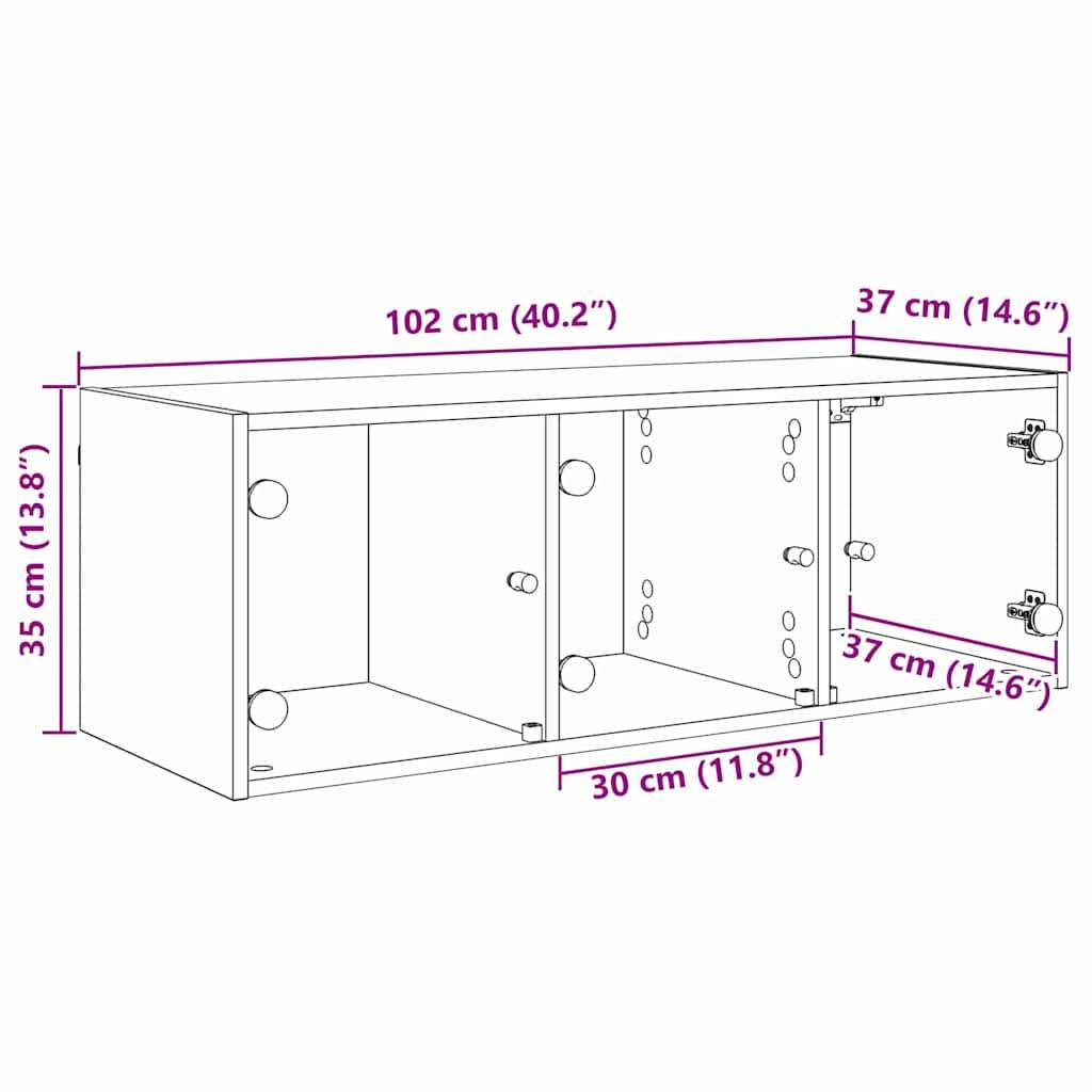 Technische Zeichnung eines Wandschranks mit Maßen: Höhe 35 cm (13,8
