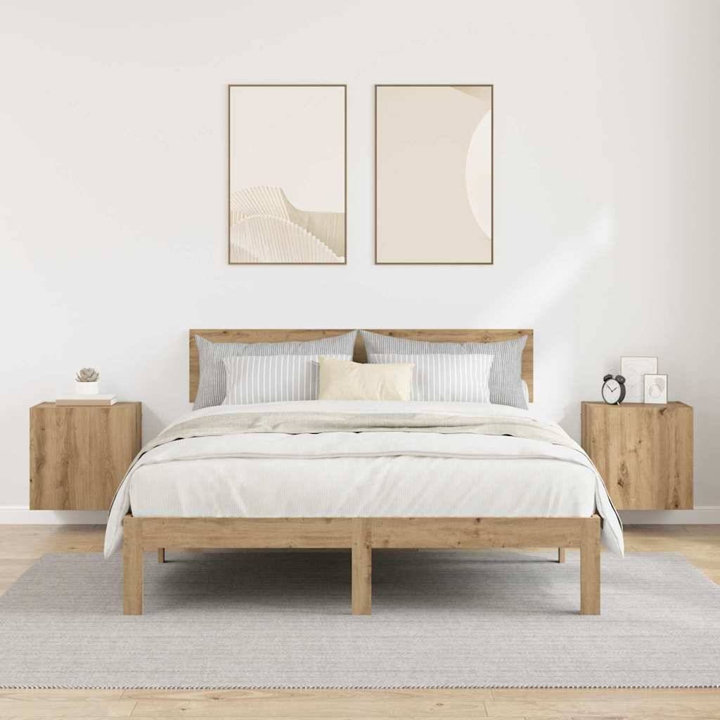 vidaXL TV-Wandregale 2 pcs Artisan-Eiche 40,5x30x40cm Holzwerkstoff