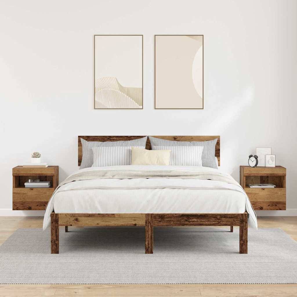 vidaXL TV-Wandregale 2 pcs Altholz 40 x 30 x 40 cm Holzwerkstoff
