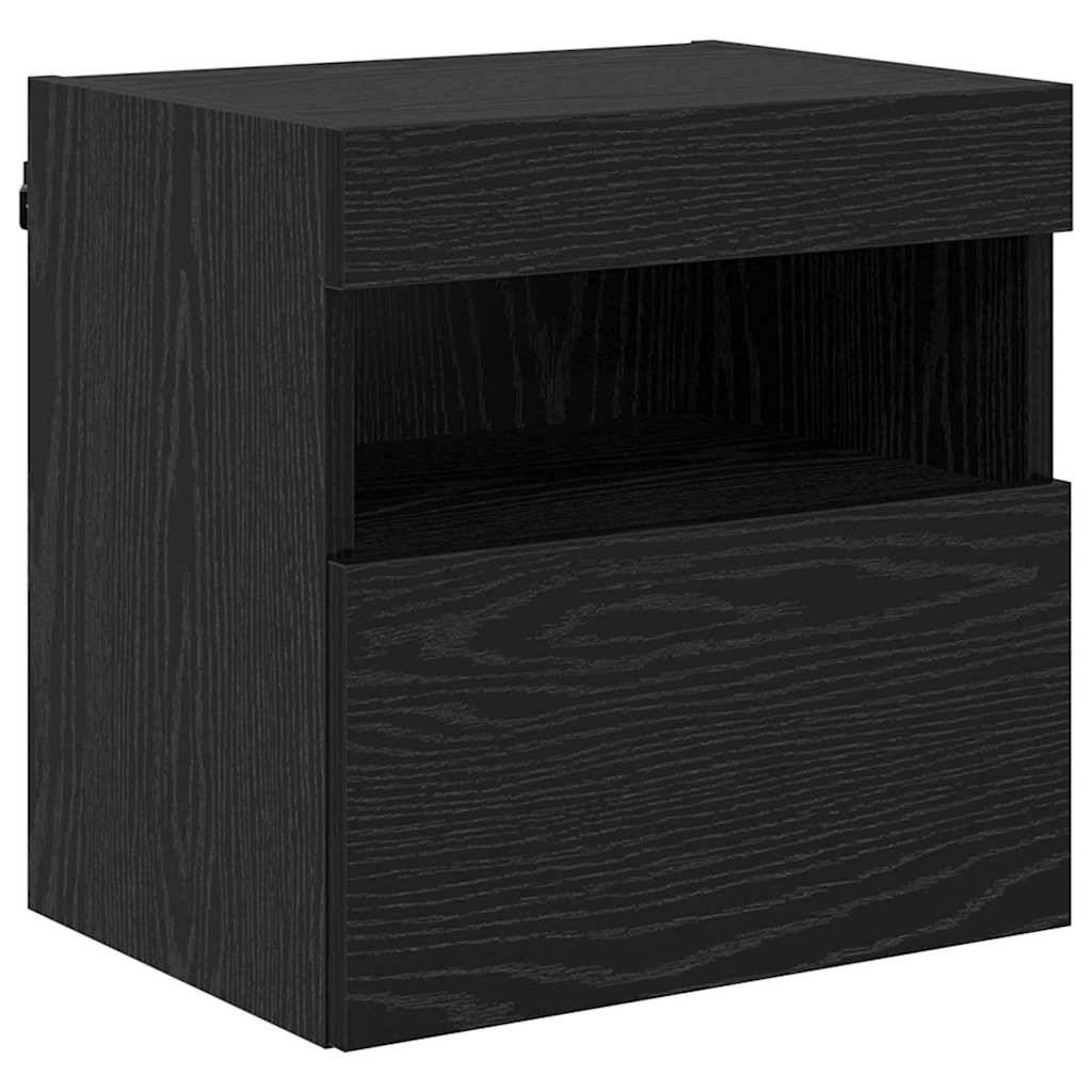vidaXL TV-Wandschrank Schwarz Eichen-Optik 40 x 30 x 40 cm