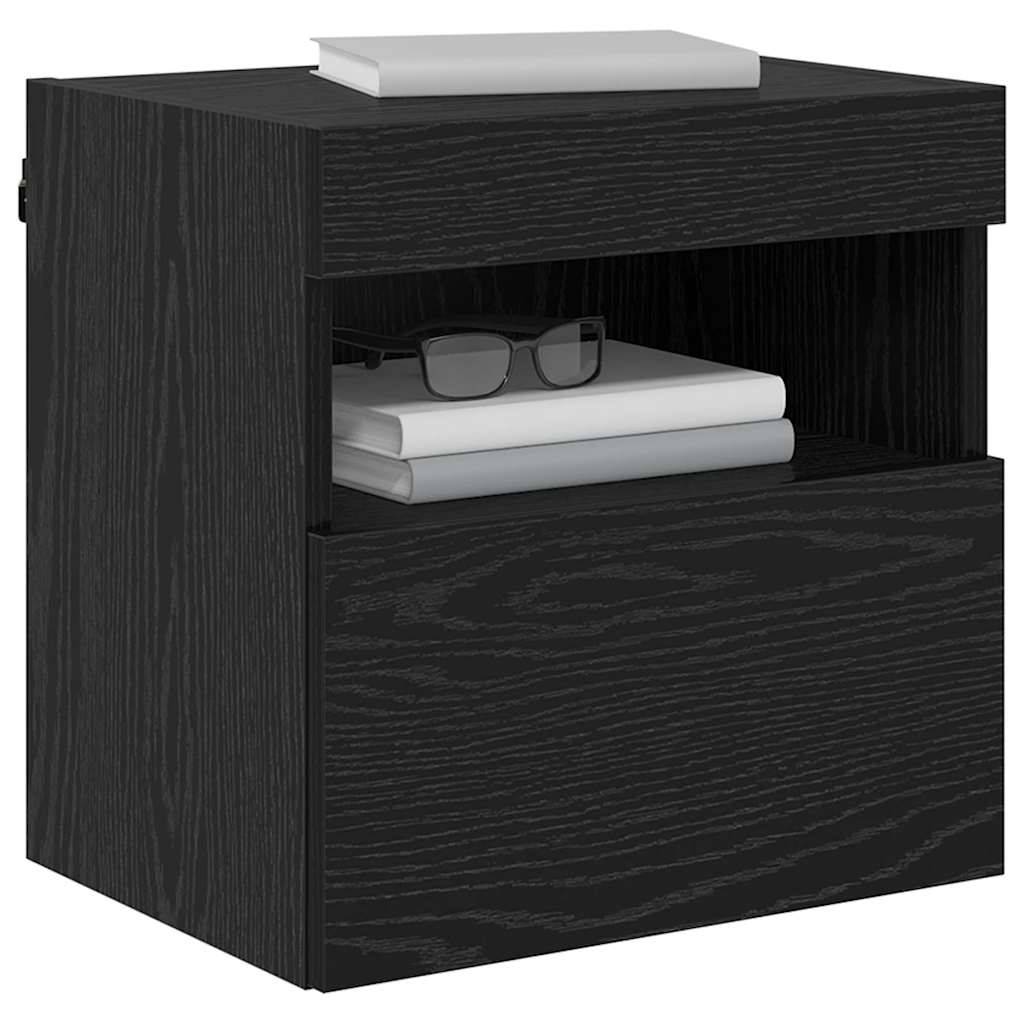 vidaXL TV-Wandschrank Schwarz Eichen-Optik 40 x 30 x 40 cm