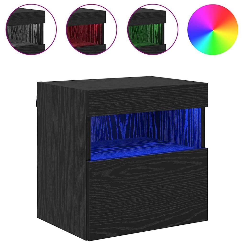 vidaXL TV-Wandschrank Schwarz Eichen-Optik 40 x 30 x 40 cm